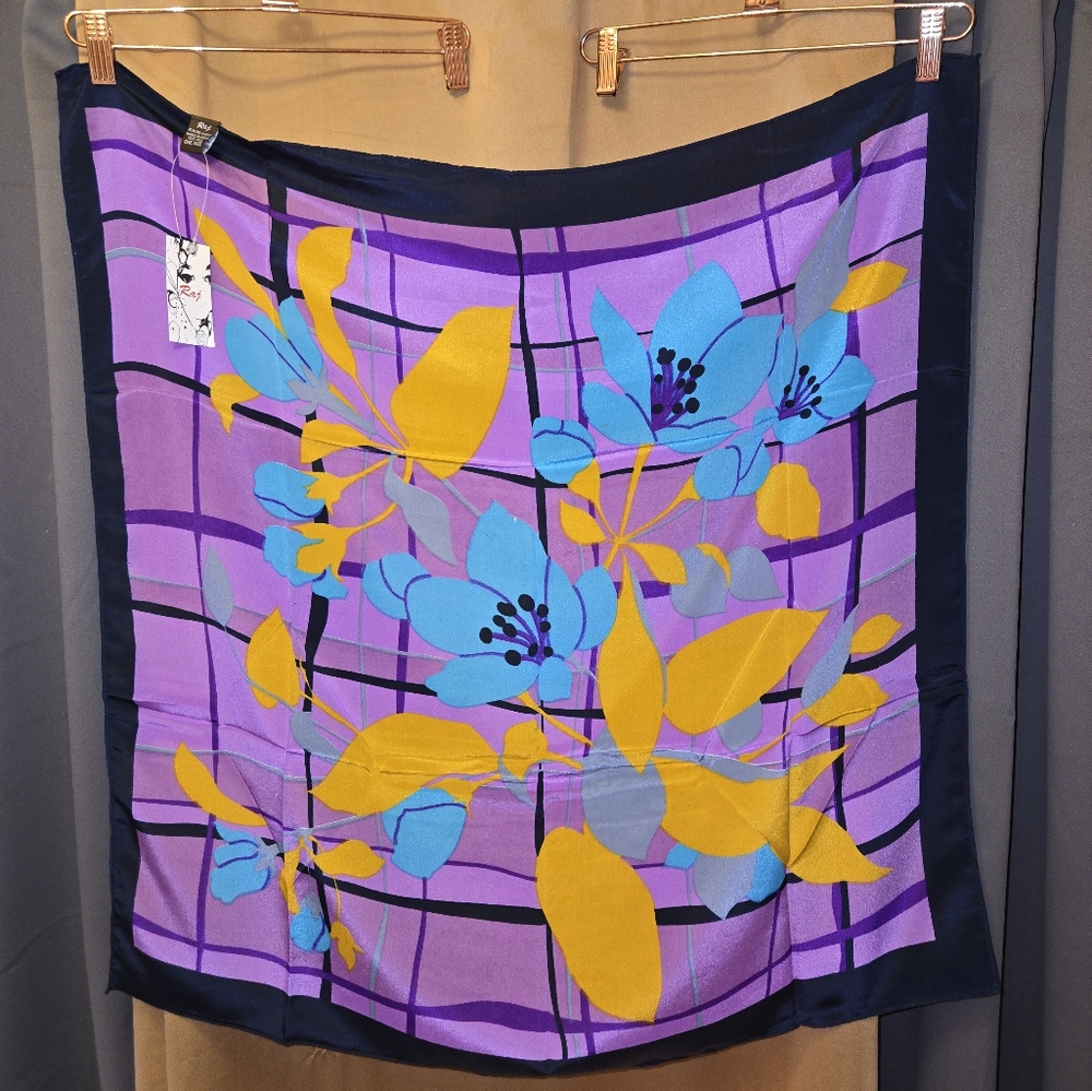 New Raj 100% silk scarf (purple)